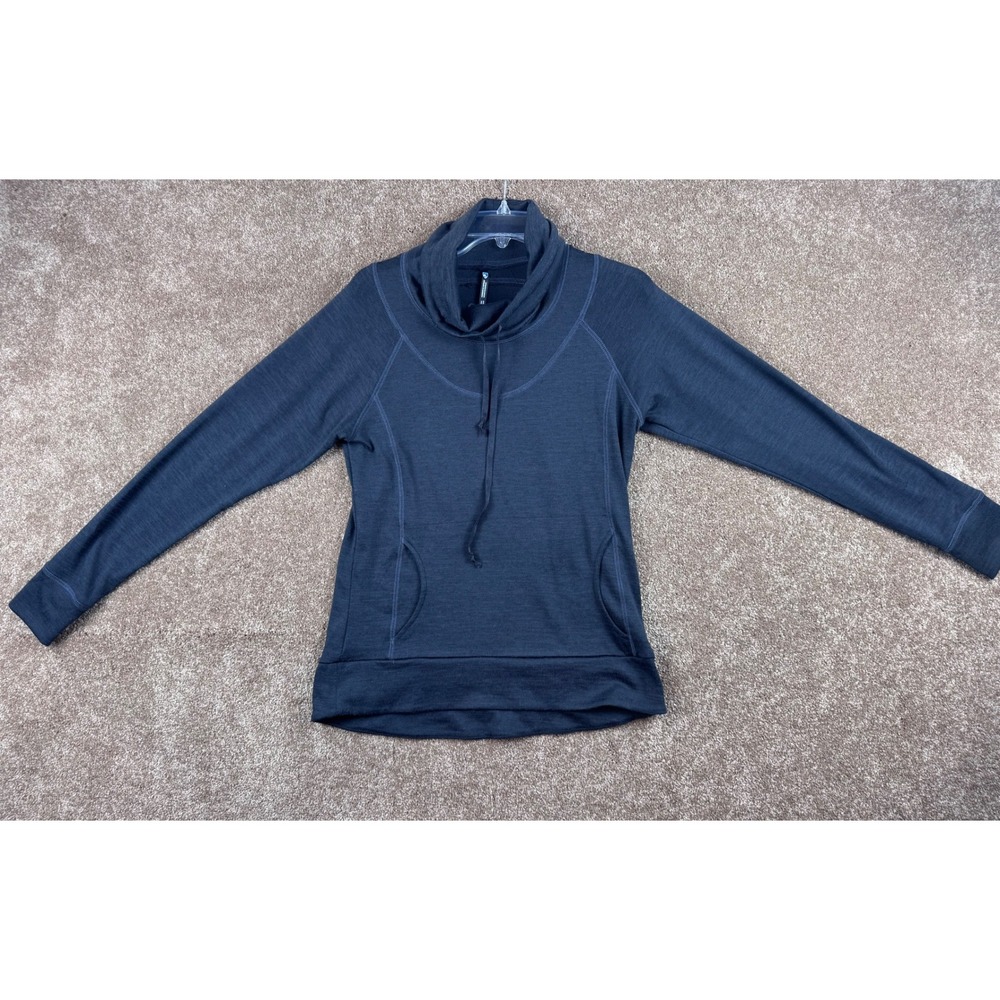 Kuhl Womens‎ Cowl Neck Pullover Charcoal Gray Heathered Long Sleeve Top Size M